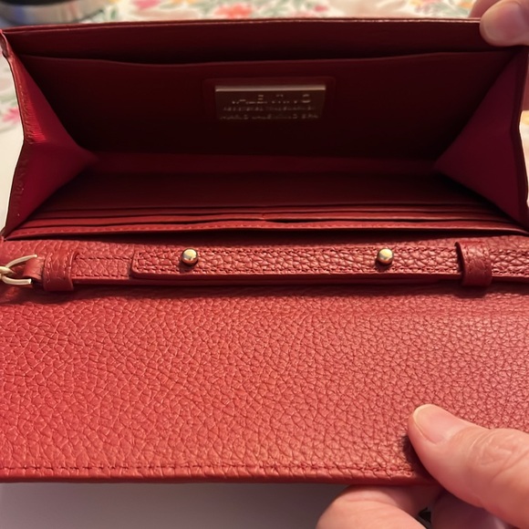VALENTINO color: red long clutch gold strap new with tags - Picture 3 of 4